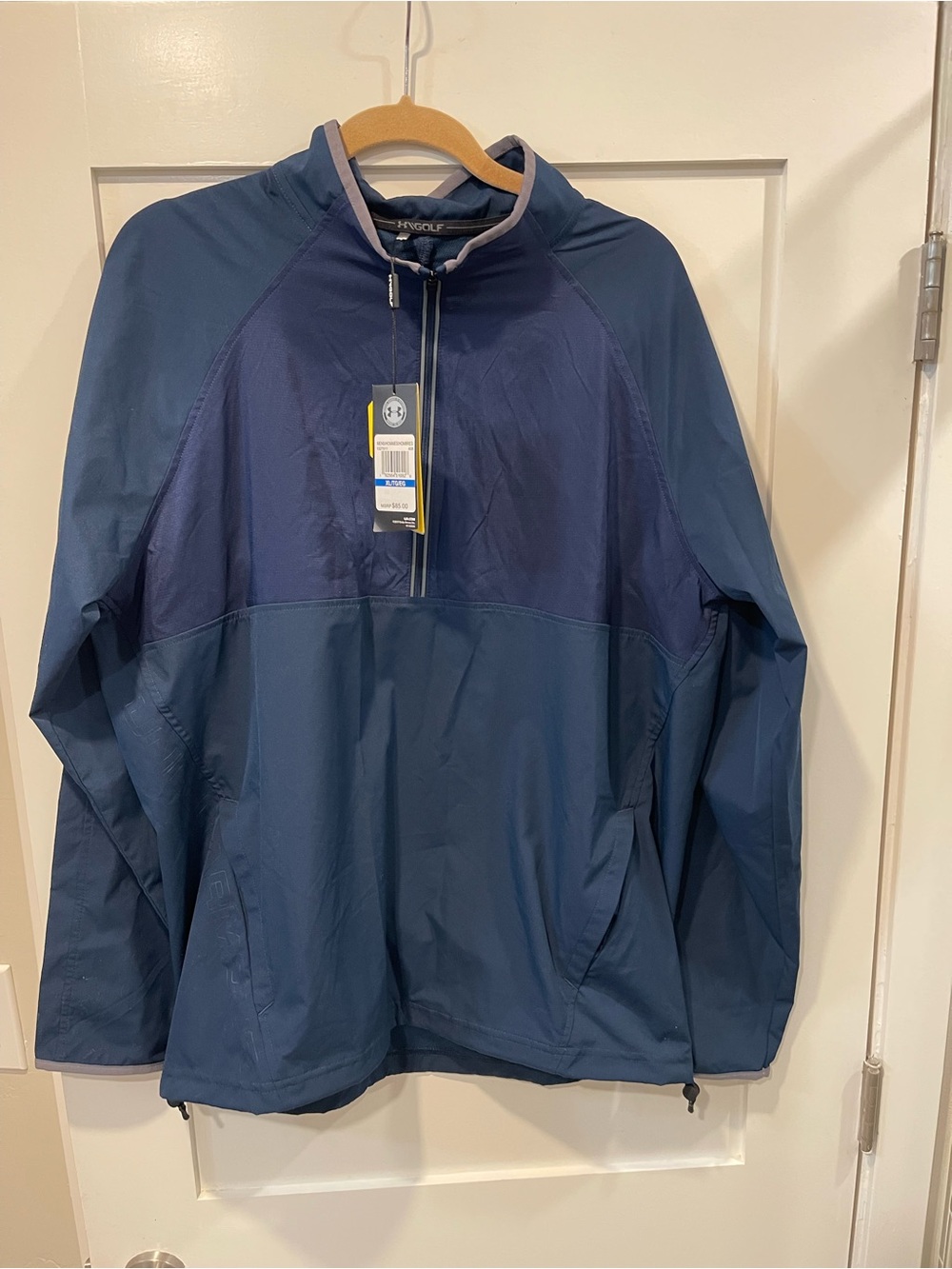 Men's Navy Blue Under Armour GOLF Lightweight Pullover Jacket sz XL NEW